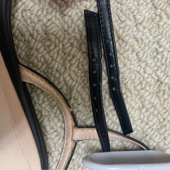 Gucci Marmont Sandals Flat Black Leather Interlocking GG Size 41 - Picture 6 of 15